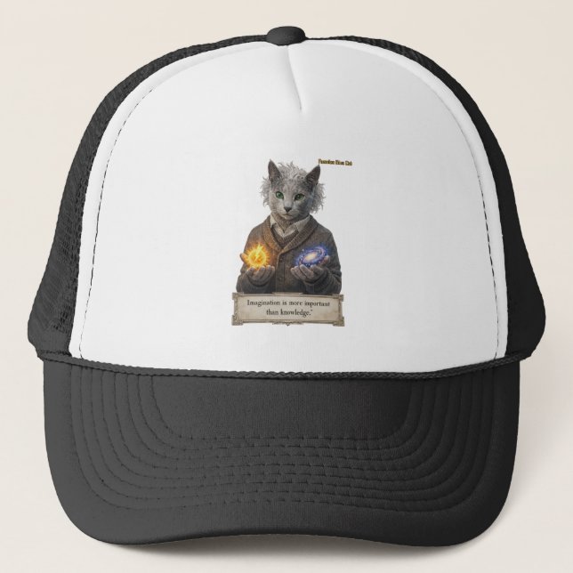 Casquette Chat Russe Bleu Einstein - Imagination (Devant)