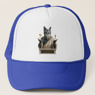 Casquette Chat Socrate Bleu Russe