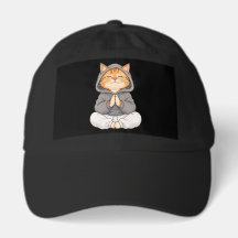 Chat Zen en capuche – Joli chat de dessin animé en