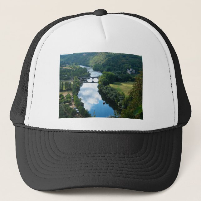Casquette Château Dordogne Château Rivière Pont de bateau Ea (Devant)