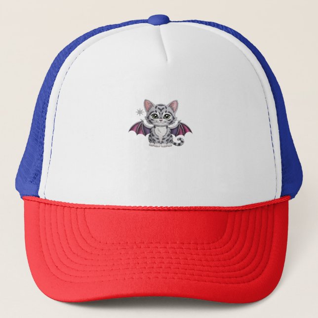 Casquette chatte brodée T-shirt classique (Devant)