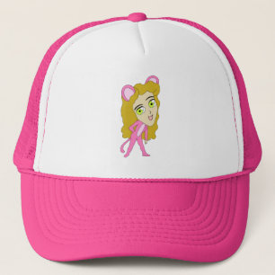Casquette chatte rose fille