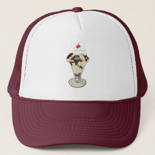Casquette chaud de crème glacée de dessert de