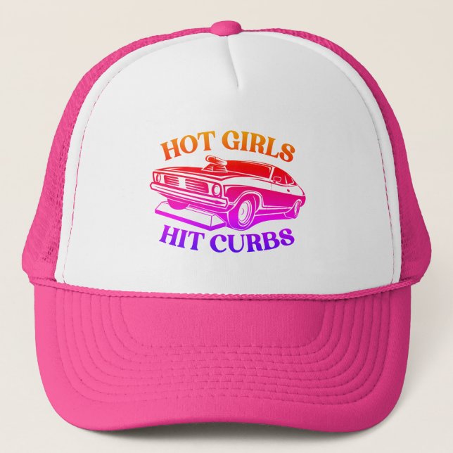 Casquette Chaudes Filles Frappe Curbs - Arc-en-ciel rose (Devant)