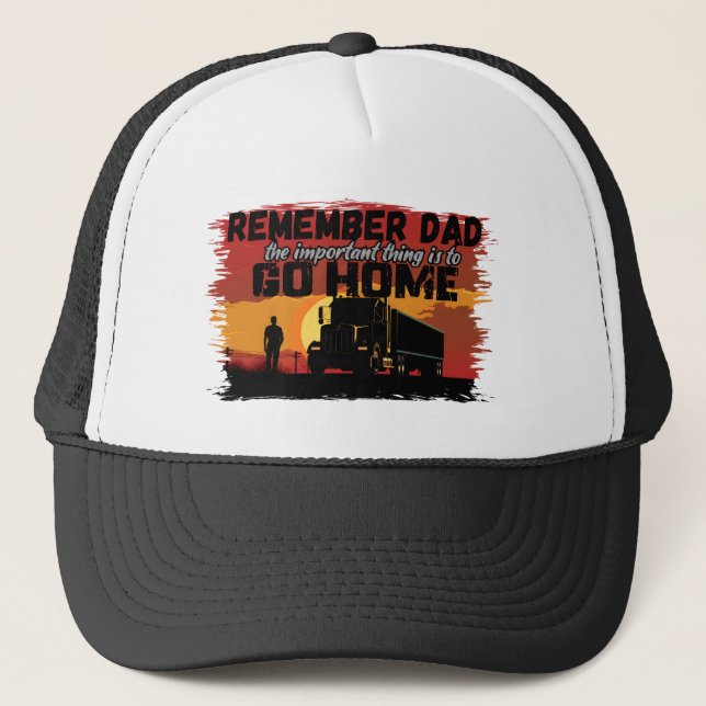 Casquette Chauffeur de camion Papa Road Voyage Famille Amour (Devant)