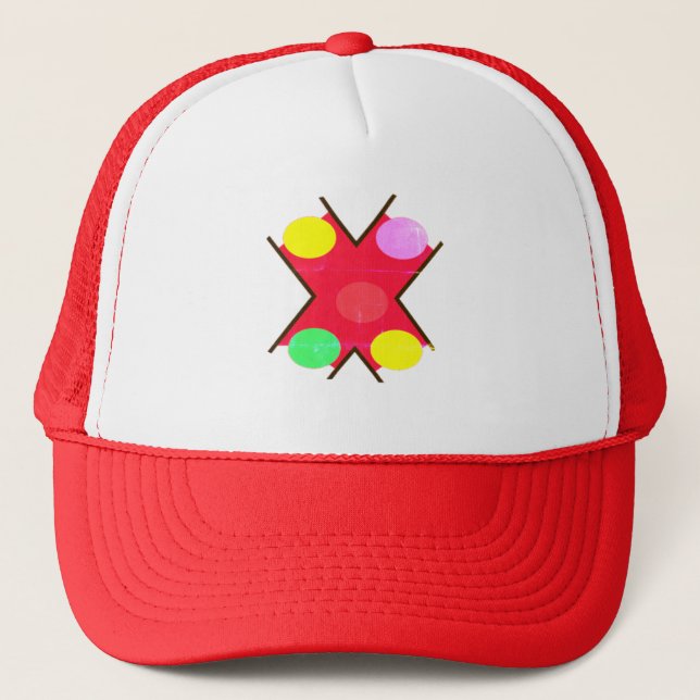 CASQUETTE CHAUSSURES D'ÉQUIPAGE POINTS GÉANTS JAUNE ROUGE CL (Devant)