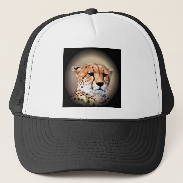 Casquette Cheetah Portrait par Pleine lune : La grâce de la  (Devant)