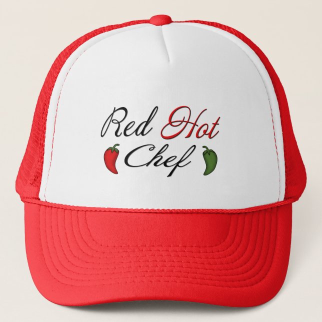 Casquette Chef chaud rouge (Devant)