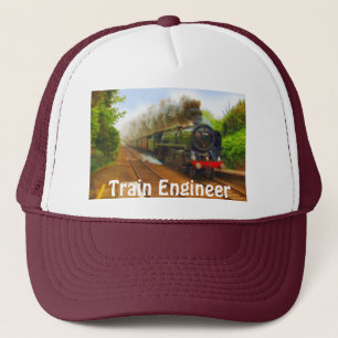 Casquette Chemin de fer Enthousiaste Steam Train Engineer Se