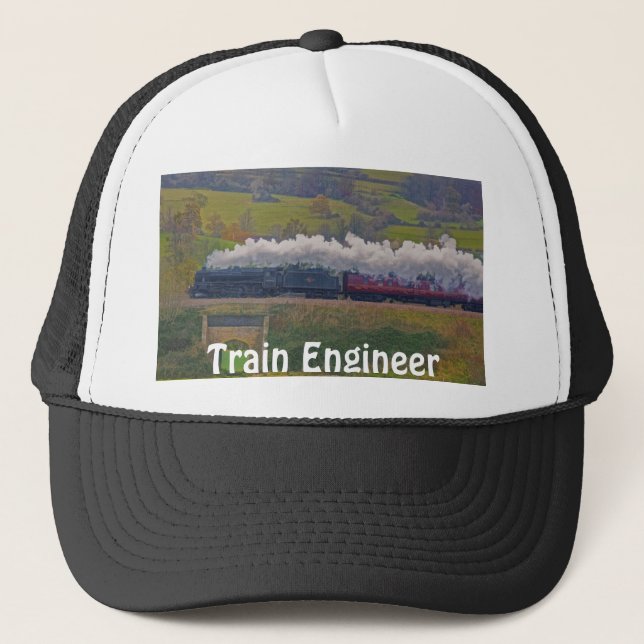 Casquette Chemin de fer Enthousiaste Steam Train Engineer Se (Devant)