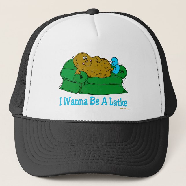 CASQUETTE CHEMISE DRÔLE 'IWANT DE HANOUKKA À ÊTRE A LATKE (Devant)
