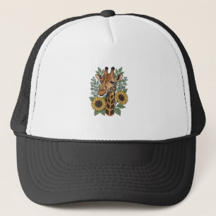 Casquette Chemise florale tournesol girafe gravée vintage_1