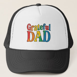 Casquette Chemise Grateful Dad Vintage Rainbow Typography_1