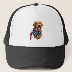 Casquette Chemise gravée vintage Americana Golden Retriever 