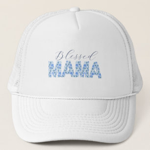 Casquette Chemise Mama Bénie avec Floral Bleu