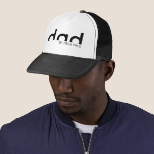 Casquette Chemise Papa Simple Moderne avec Noms d'Enfants