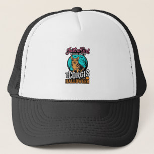 Casquette Chemises de gravure vintage de filles et de corgis