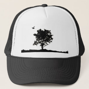 Casquette Chêne noir et blanc avec haine de camionneur de
