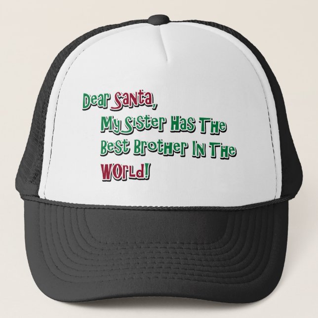 Casquette Cher frère Père Noël, dit : (Devant)