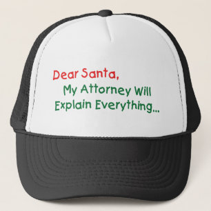 Casquette Cher Père Noël, Mon Procureur Expliquera - Drôle N