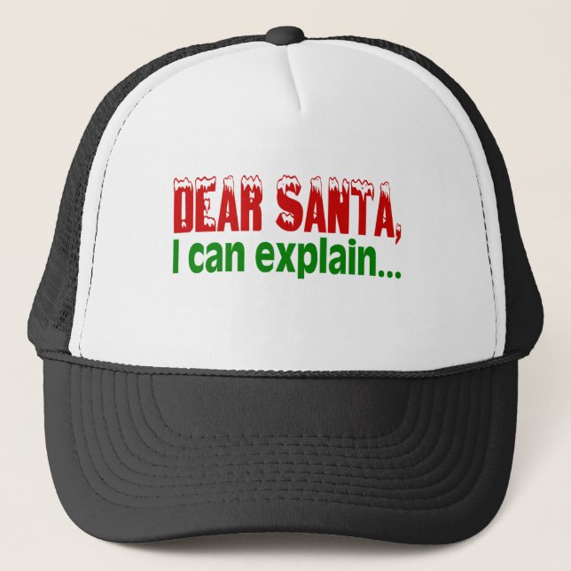 Casquette Cher Père Noël que je peux expliquer (Devant)