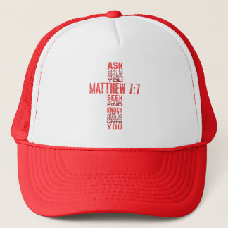 Casquette Cherchez Et Vous Trouverez Matthieu 7:7 Bible Vers