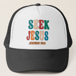 CASQUETTE CHERCHEZ JÉSUS VERSET BIBLIQUE VINTAGE