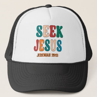 CASQUETTE CHERCHEZ JÉSUS VERSET BIBLIQUE  VINTAGE