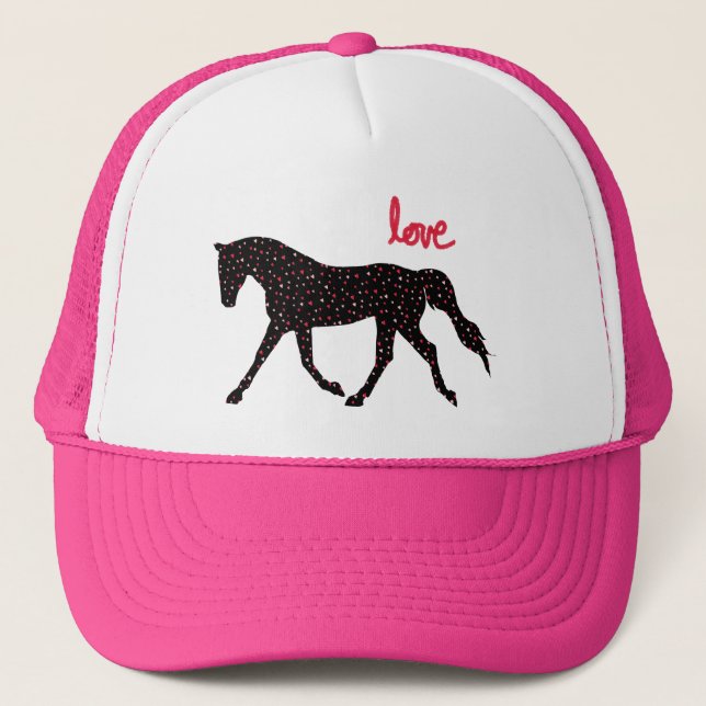 Casquette Cheval, amour et coeurs (Devant)