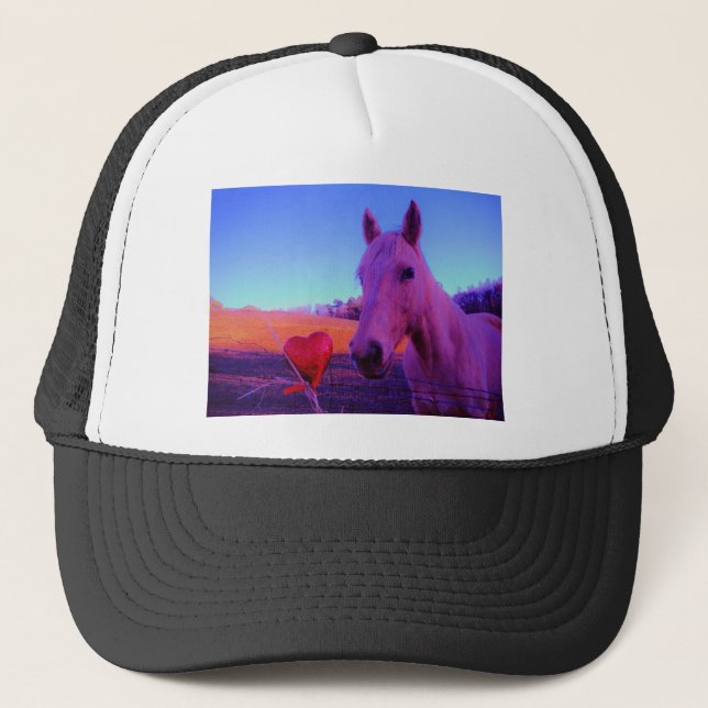Casquette Cheval Brown et Coeur Rouge (Devant)