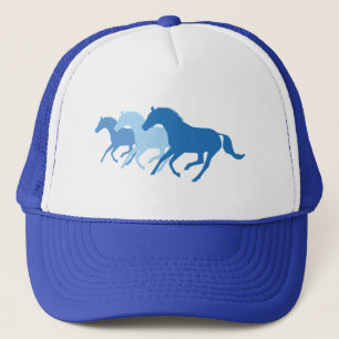 Casquette Cheval de course (bleu)