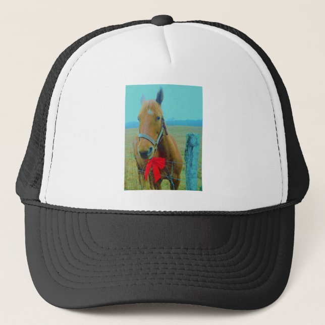 Casquette Cheval de Noël rétro (Devant)