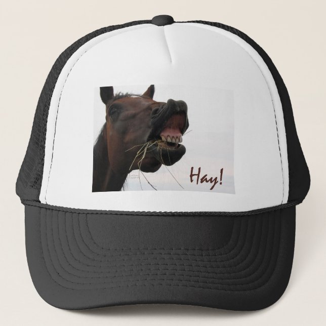 Casquette Cheval drôle : Foin ! (Devant)