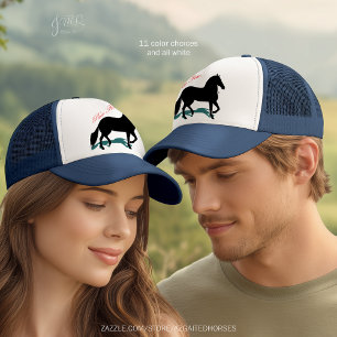 Casquette Cheval noir Paso Fino avec script