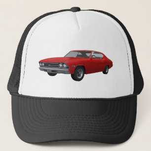 Casquette Chevelle 1969 solides solubles : Finition rouge