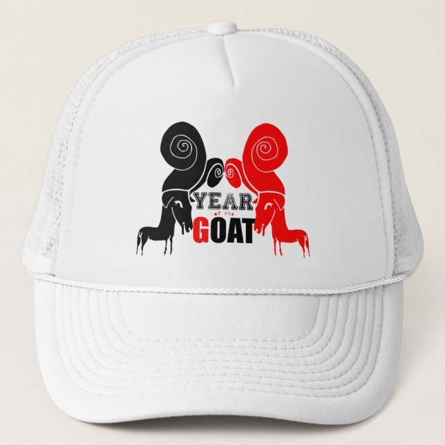 Casquette Chèvre double de l'année chinoise Zodiac Trucker C (Devant)