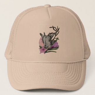 Casquette Chèvre et fleurs