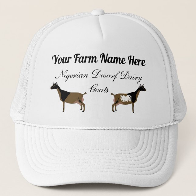 Casquette Chèvre laitière nigériane personnalisée (Devant)