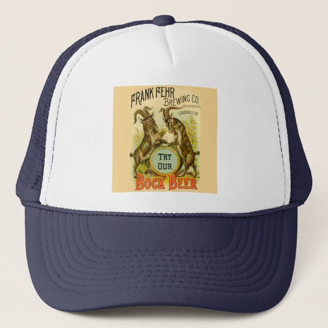 Casquette Chèvres Bock Bière Publicité (Devant)