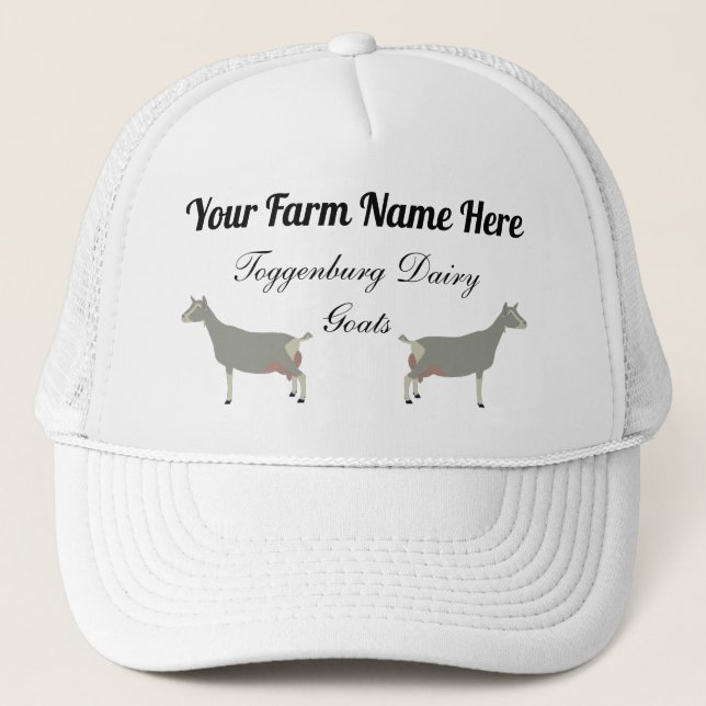 Casquette Chèvres laitières de Toggenburg personnalisées (Devant)