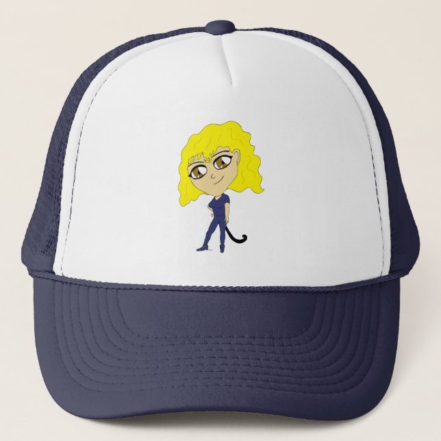 Casquette Chibi avec une queue de chat (Devant)