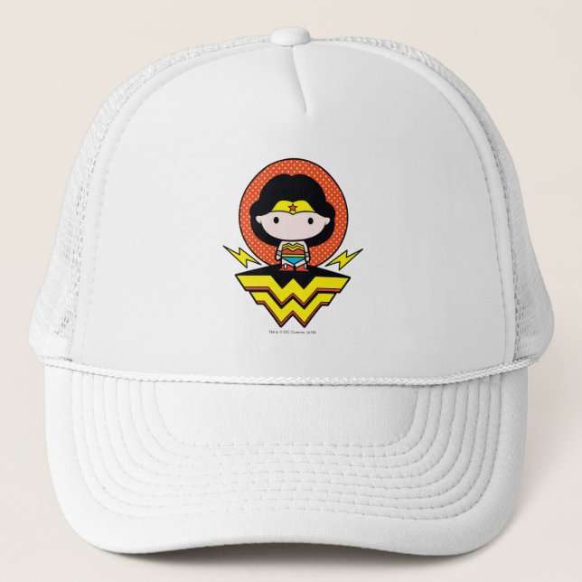 Casquette Chibi Wonder Woman avec Pois et logo (Devant)