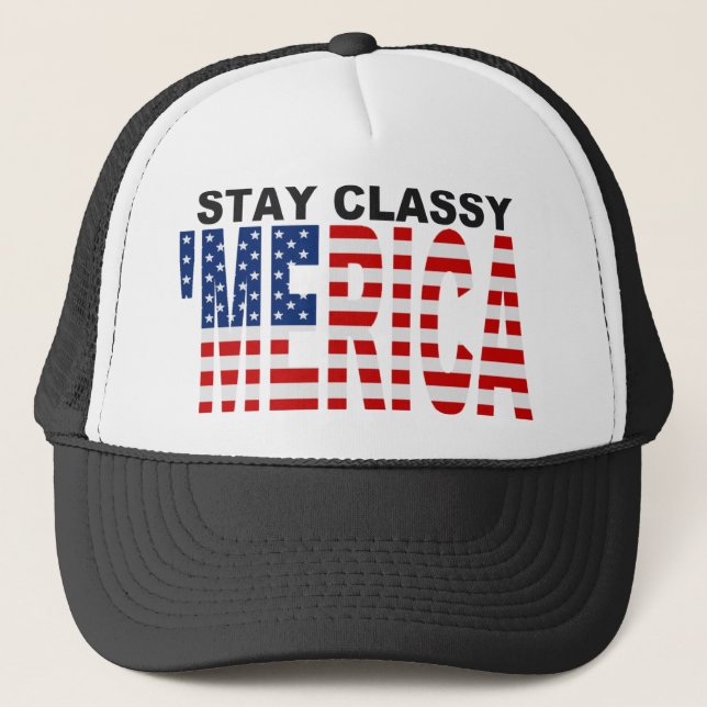 Casquette chic de camionneur de MERICA de séjour ' (Devant)