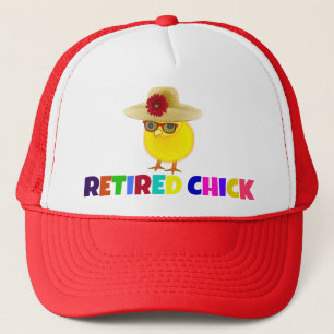 Casquette Chick retraité, design coloré