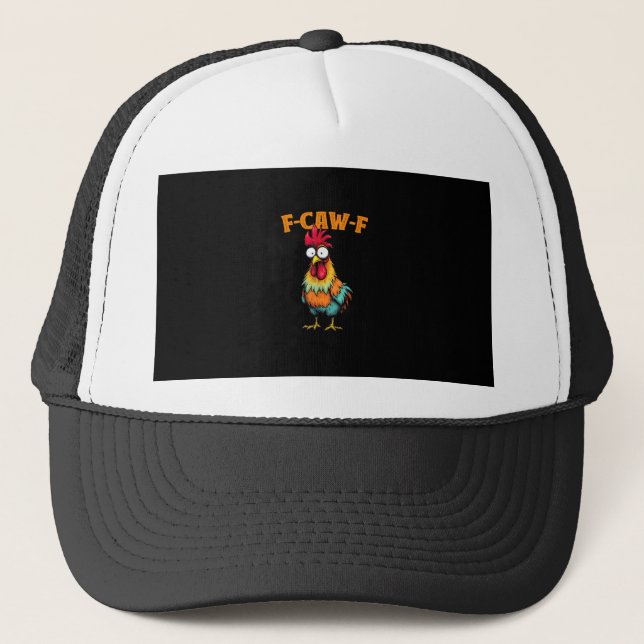 Casquette Chicken Lover Funny F-Caw-F Chicken (Devant)