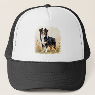 Casquette Chien Australien Berger Noir Tricolore Aussie