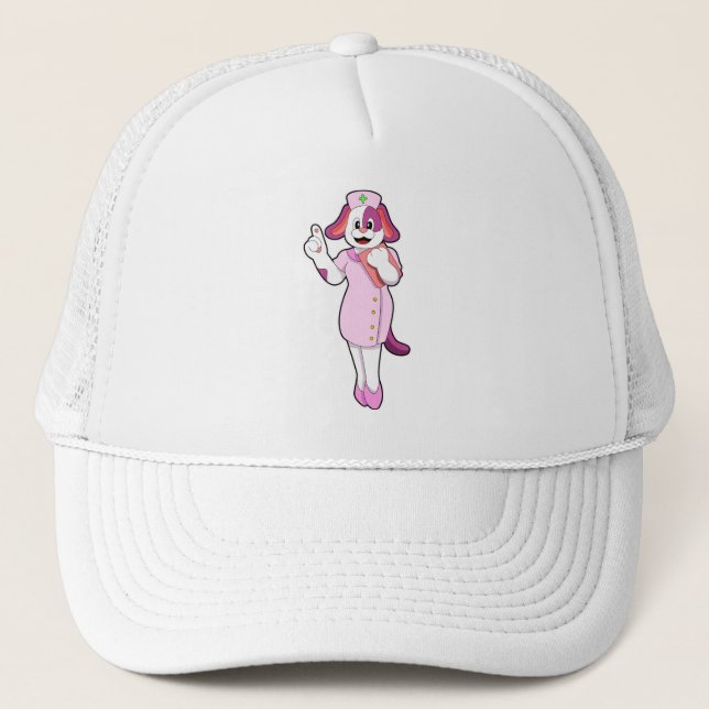 Casquette Chien comme infirmière (Devant)