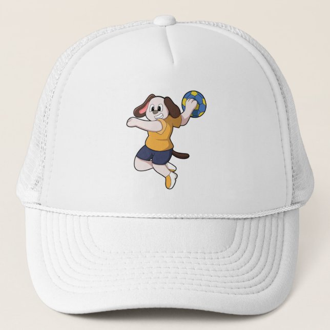 Casquette Chien comme joueur de handball avec Handball (Devant)