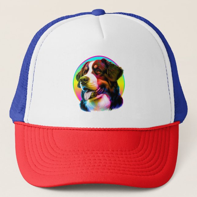 Casquette CHIEN cool COLORÉ RAINBOUR (Devant)