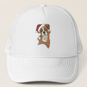 Casquette Chien de boxe Noël Neige hiver Animaux Chiens Chie
